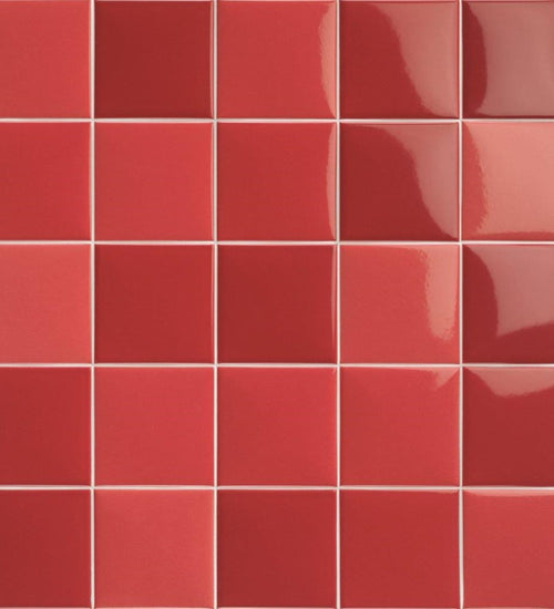 Wandtegel Natucer Pool Porc. Rojo 10x10 cm