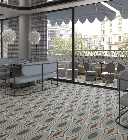 Sampletegel Vives Pop Tile Sixties Celeste