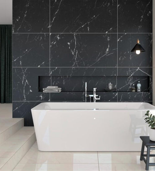 Vloertegel Marazzi italie Grandemarble Zwart mat