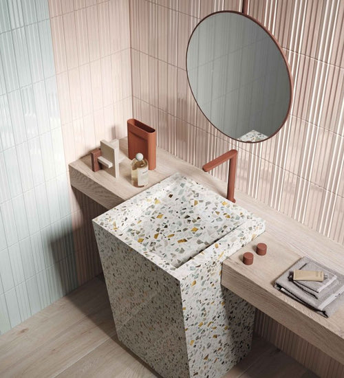 Wandtegel Flaviker Flow Wit mat 6x25 cm