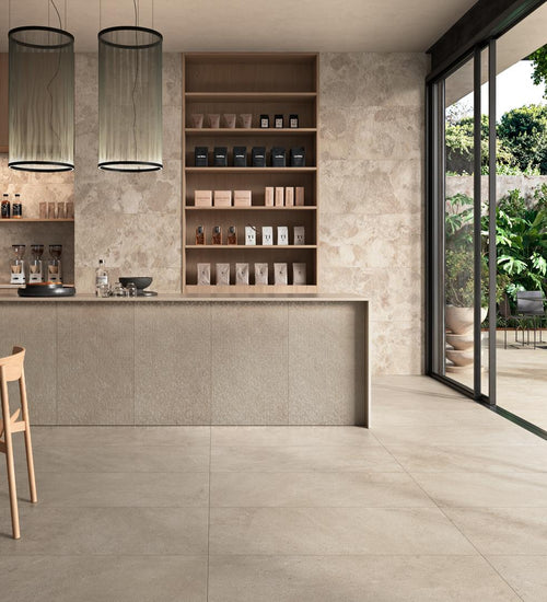 Vloertegel Sintesi Lythos Creme mat 60x120 cm