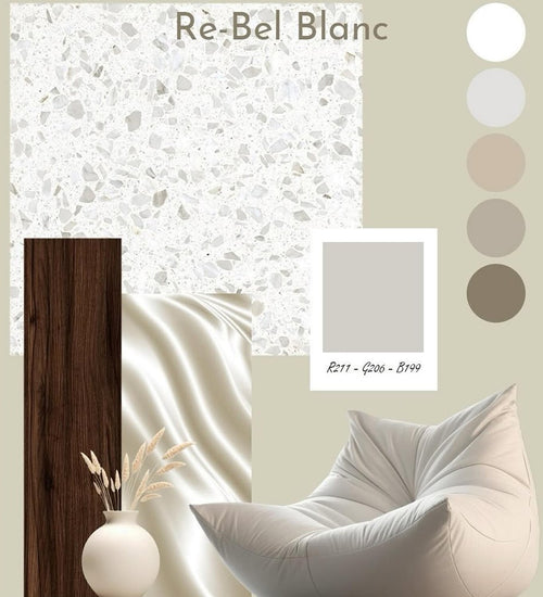 Vloertegel Revoir Paris Re-Bel Blanc 60x60 cm