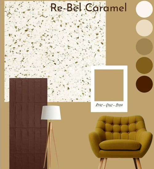 Vloertegel Revoir Paris Re-Bel Caramel 60x60 cm
