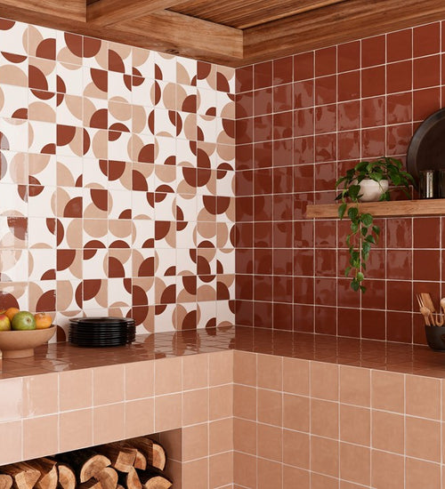 Wandtegel Altair Retiro Cotto Claro Brillo 13x13