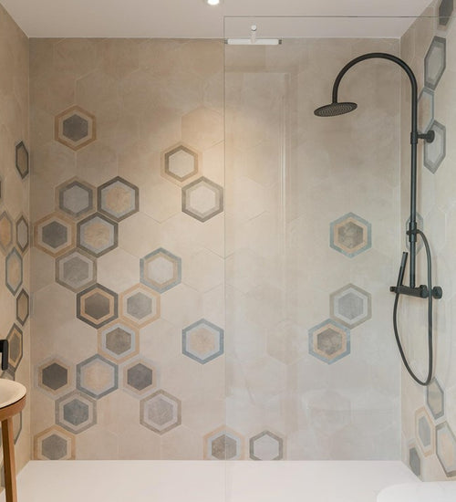 Sampletegel Vives Rift Hexagon Crema