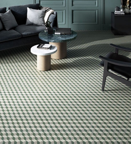 Vloertegel Codicer Riviera Antibes Green 25x25 cm