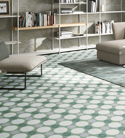 Vloertegel Codicer Riviera Cannes Green 25x25 cm