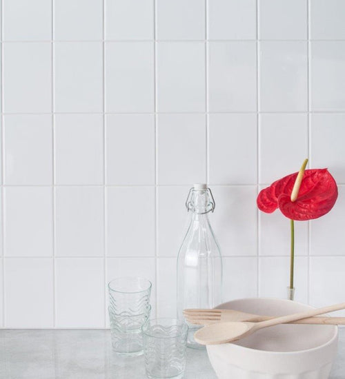 Wandtegel Adex Rivièra Liso Lido White 10x10 cm