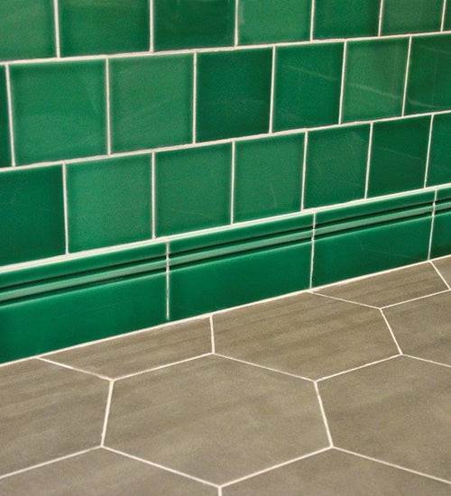 Wandtegel Adex Rivièra Rodapie Cadaques Gray 10x20 cm