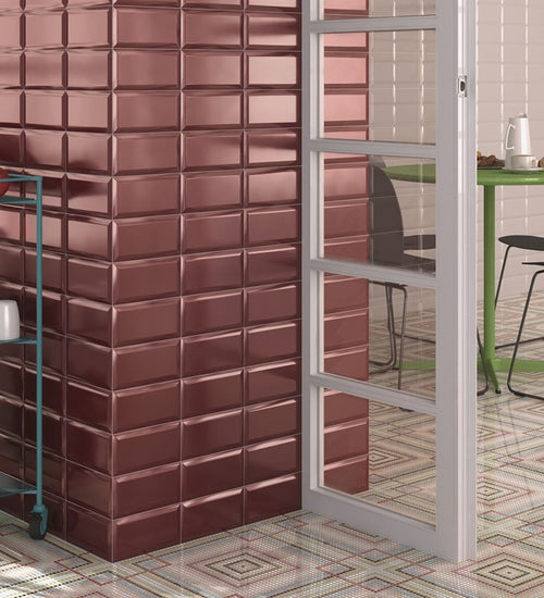 Wandtegel Vives Rivoli Cereza 10x20 cm