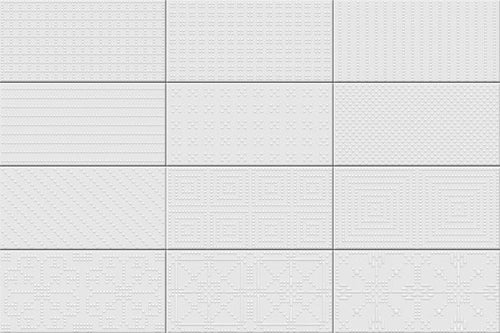Wandtegel Vives Rivoli Décor Mix Fatracci Blanco 10x20 cm
