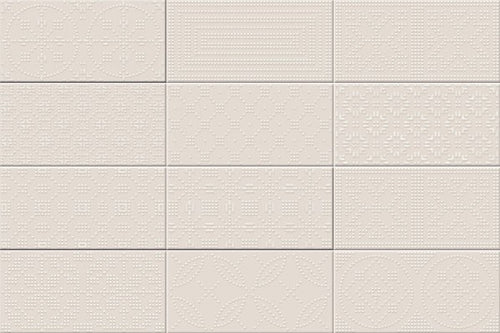 Wandtegel Vives Rivoli Décor Mix Fatracci Vainilla 10x20 cm