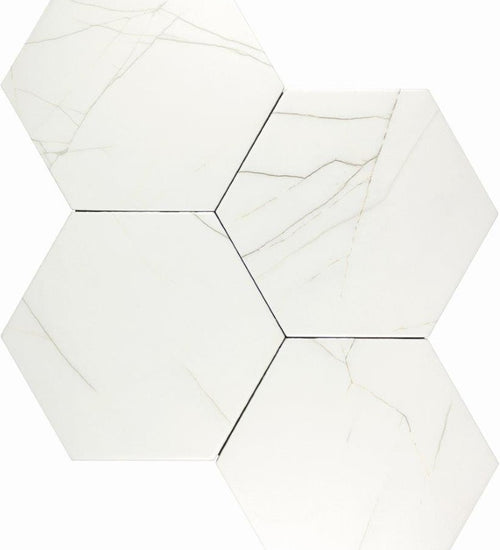 Vloertegel Cevica Rock Star Calacatta Gold 14x16 cm