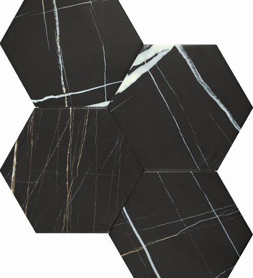 Vloertegel Cevica Rock Star Sahara Noir 14x16 cm