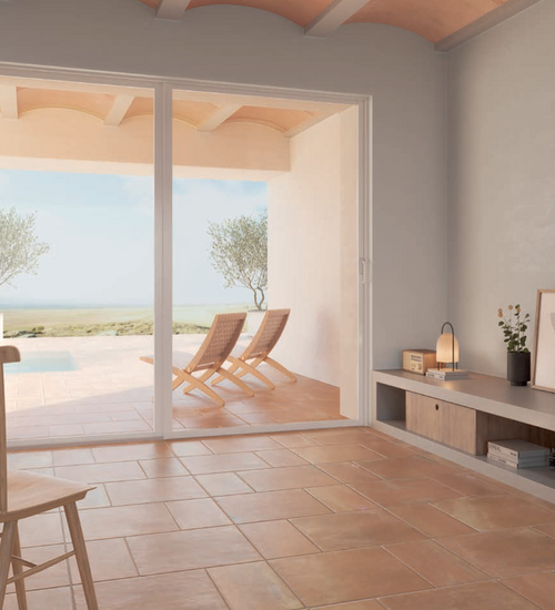 Vloertegel Wow  Roots XXL Sand 44x44 cm