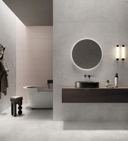Vloertegel Flaviker Double Wit mat 60x120 cm