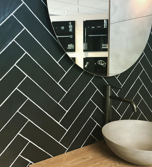 Wandtegel Cifre Sabatini Black Mate 7,5x30 cm