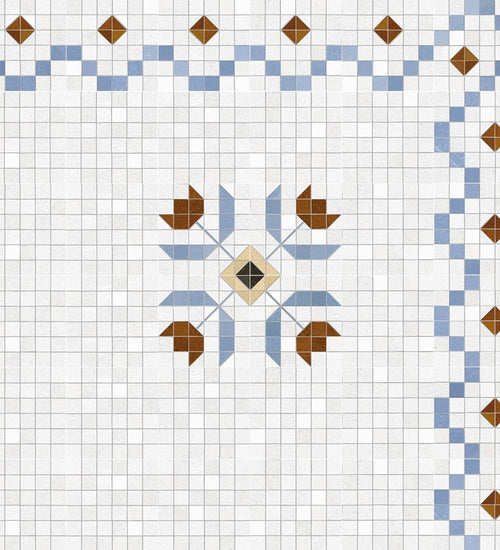 Vloertegel Vives Seine Tabarly-R 2 Azul 20x20 cm