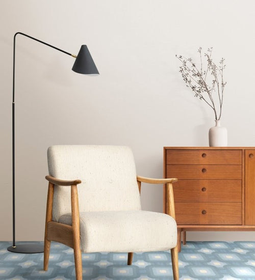 Vloertegel Revoir Paris Si-Bel Camille Uni Foncé 15x15 cm