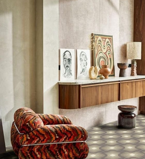 Vloertegel Revoir Paris Si-Bel Chataigne Uni Clair 15x15 cm