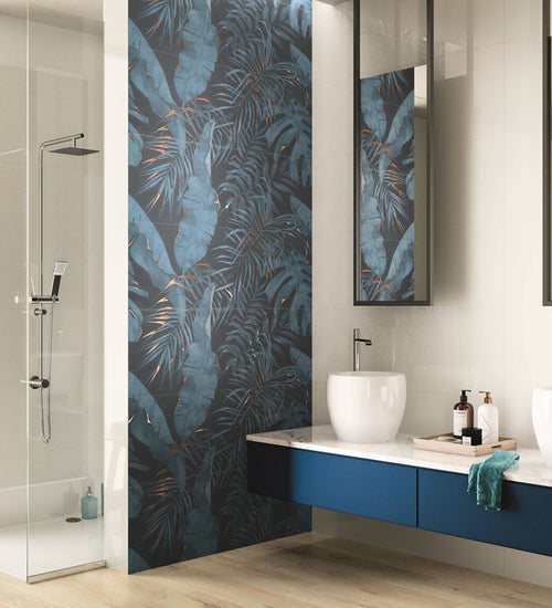 Wandtegel Carmen Silk Décor Set(2) Lost Paradise Blue 40x120 cm