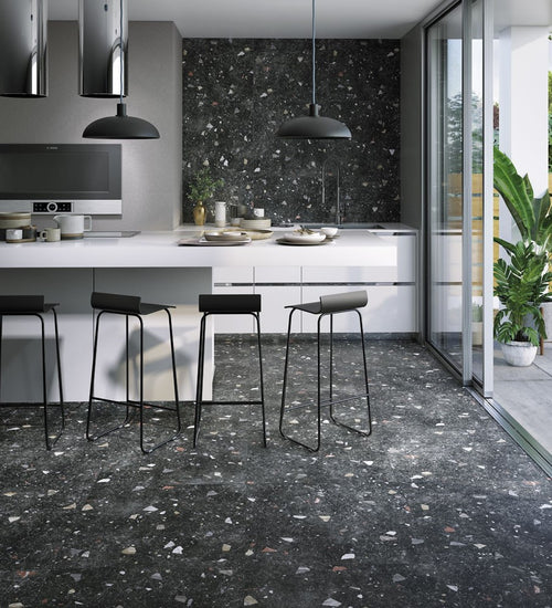 Vloertegel Codicer Sonar Dark 66x66 cm