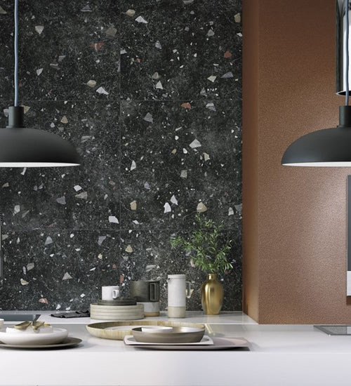 Vloertegel Codicer Sonar Dark 66x66 cm