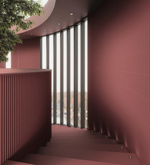 Wandtegel Wow  Stripes Garnet Matt 7,5x30 cm