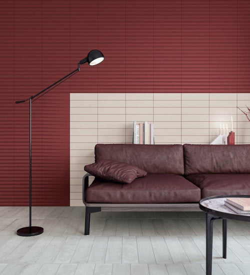 Wandtegel Wow  Stripes Garnet Matt 7,5x30 cm