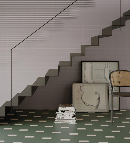 Wandtegel Wow  Stripes Grey Matt 7,5x30 cm