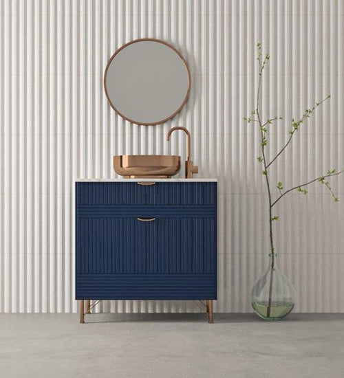 Wandtegel Wow  Stripes Grey Matt 7,5x30 cm