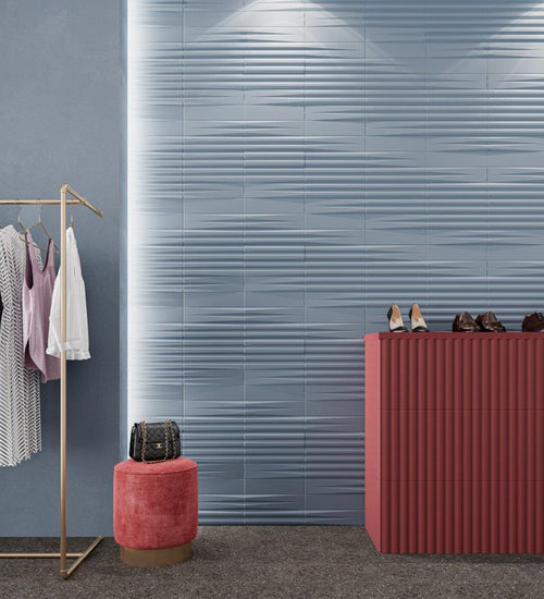 Wandtegel Wow  Stripes Sky Matt 7,5x30 cm