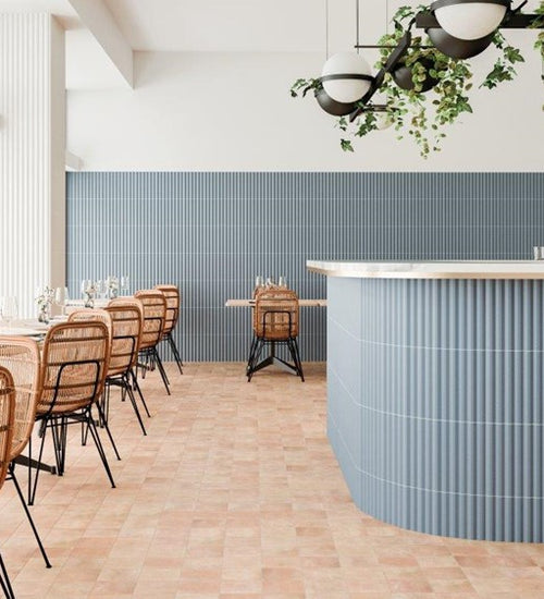 Wandtegel Wow  Stripes Sky Matt 7,5x30 cm