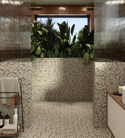 Wandtegel Revoir Paris Studio Brun Rétro Glossy 6,2x25