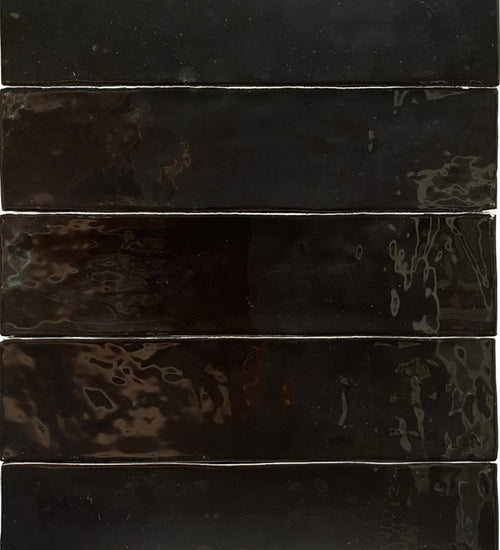 Wandtegel Revoir Paris Studio Charbon Glossy 6,2x25