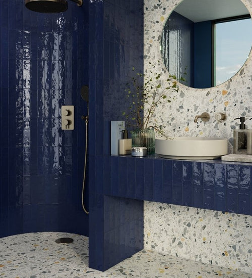 Wandtegel Revoir Paris Studio Cobalt Glossy 6,2x25