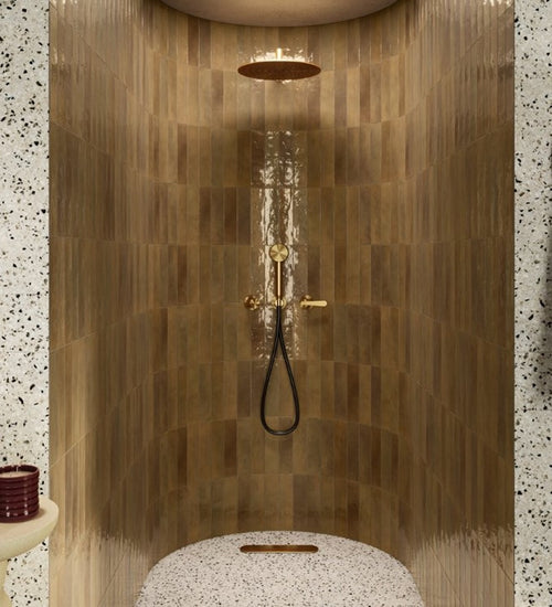 Wandtegel Revoir Paris Studio Moka Glossy 6,2x25