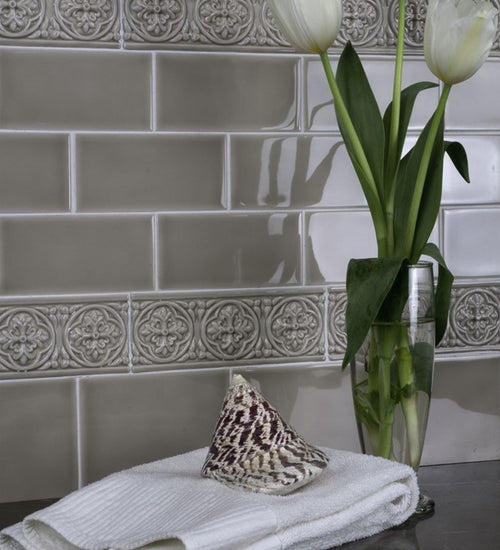 Wandtegel Adex Studio Relieve Gables 10x19,8 cm Eucalyptus