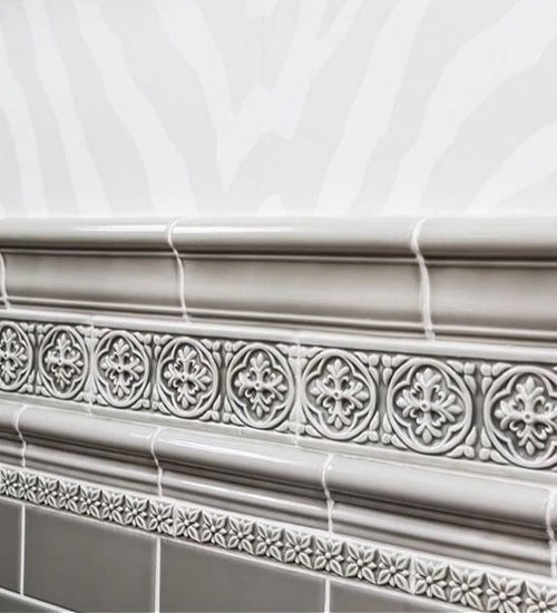 Wandtegel Adex Studio Relieve Ponciana 3x19,8 cm Graystone