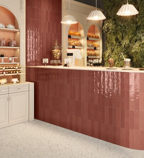 Wandtegel Revoir Paris Studio Rose d'Antan Glossy 6,2x25