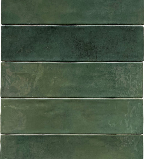 Wandtegel Revoir Paris Studio Vert Olive Glossy 6,2x25