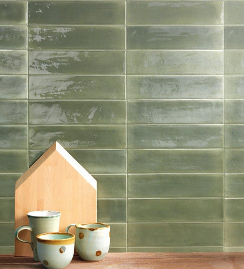 Wandtegel Tonalite Summery Verde 6x25 cm