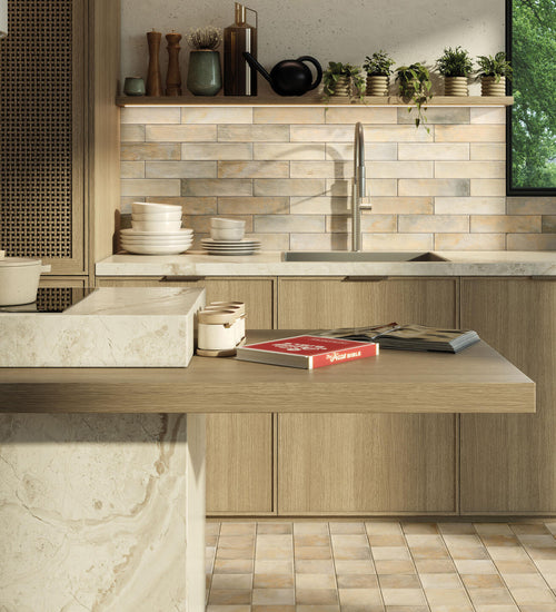 Wandtegel Baerwolf Cotto Beige mat 7x28 cm