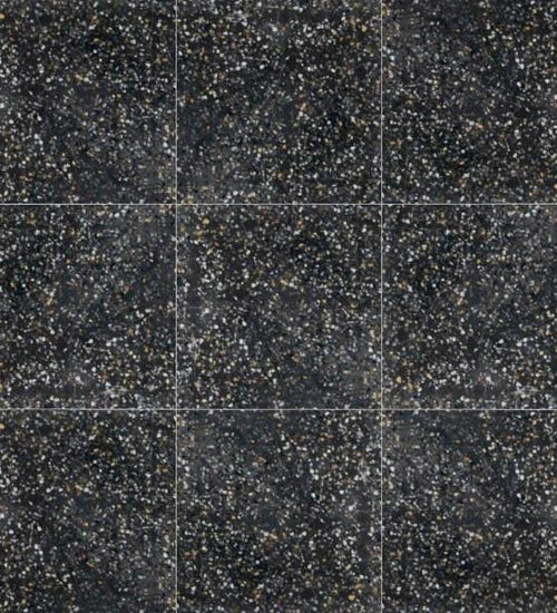 Vloertegel Sphinx Terrazzo Zwart mat