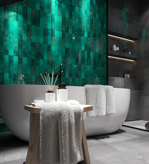 Wandtegel Sphinx Brick Groen glans 6x25 cm