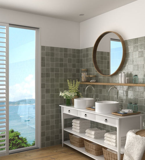 Wandtegel Ceramica Antiga Tanger Shadow Fog 11,5x11,5 cm