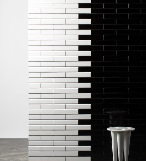 Wandtegel Quintessenza Tinte Bianco Matt 5x25 cm