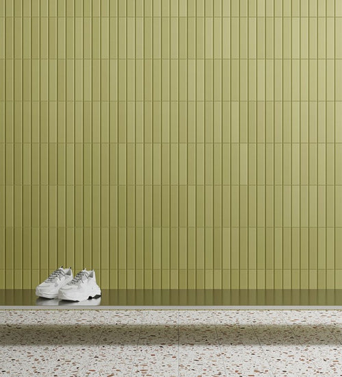 Wandtegel Quintessenza Tinte Verde Matt 5x25 cm
