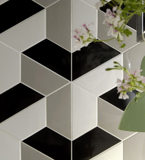 Wandtegel Tonalite Trapez Glossy Gesso 23x10 cm