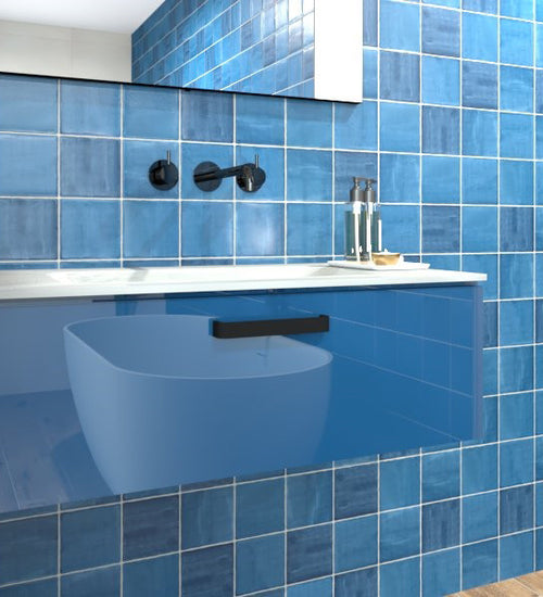 Sampletegel Sottocer Sense Blauw mat